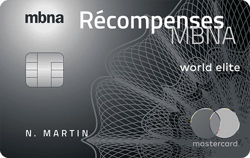 Carte de crédit Mastercardᴹᴰ World Eliteᴹᴰ Récompenses MBNA (Québec)
